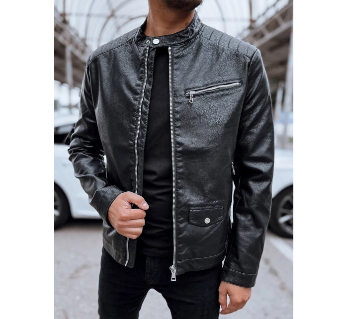 Pánská kožená bunda černá Dstreet model 21978811 - FashionStreet