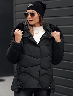 Dámska prešívaná zimná bunda FIXMIX s kapucňou čierna FashionStreet TY4672