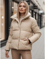 Dámská prošívaná zimní bunda light beige Dstreet model 21995474 - FashionStreet