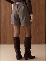 Elegantné dámske šortky s opaskom Fango FashionStreet SY0624 Elegantné dámske šortky s opaskom Fango FashionStreet SY0624