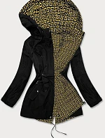 Čierna / žltá dámska parka (W702BIG)
