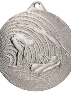 OCEĽOVÁ PLAVECKÁ MEDAILA FI 70 MMC3074 - STRIEBORNÁ