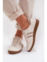 Zazoo N1068 Kožené Nízké Dámské Tenisky Béžové Zazoo N1068 Kožené Nízké Dámské Tenisky Béžové