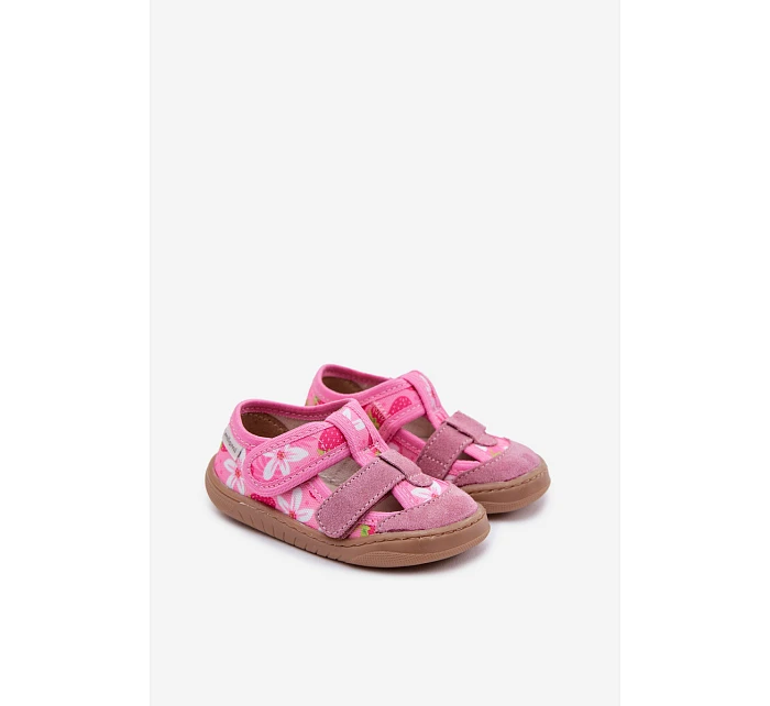 Dětské pantofle Barefoot Růžové model 22101047 - Milami Dětské pantofle Barefoot Růžové model 22101047 - Milami