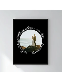 Personalizovaný magický fotob obraz v ráme – 30x40 – kvetinový rám