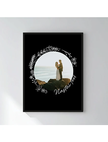 Personalizovaný magický fotob obraz v ráme – 30x40 – kvetinový rám Personalizovaný magický fotob obraz v ráme – 30x40 – kvetinový rám