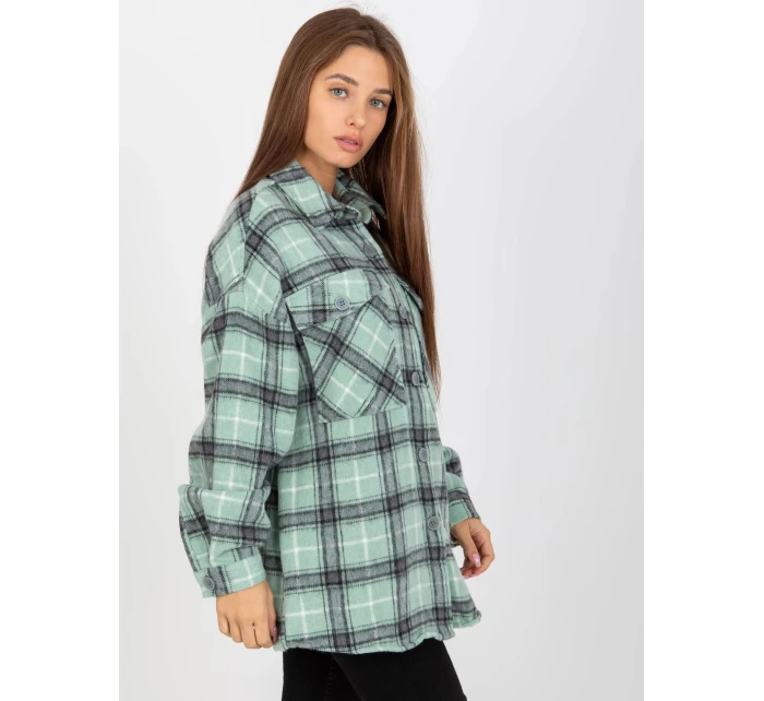 Dámske tričko DN KS 3967.92 Mint s čiernou - FPrice