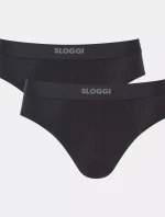 Pánske nohavičky EVER Ease Brief 2P - BLACK - čierna 0004 - SLOGGI