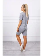 Šedý set top+legíny Šedý set top+legíny