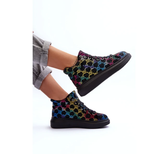 Buty Sportowe Na Platformie Dżety GOE MM2N4009 Czarne