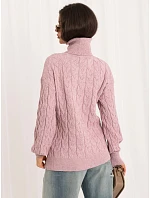 Sweter AT SW model 19040795 jasny fioletowy - FPrice Sweter AT SW model 19040795 jasny fioletowy - FPrice