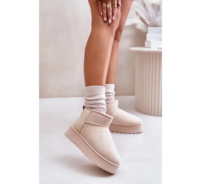 Dámske zateplené snežnice s kožušinou Light Beige Xamella Dámske zateplené snežnice s kožušinou Light Beige Xamella