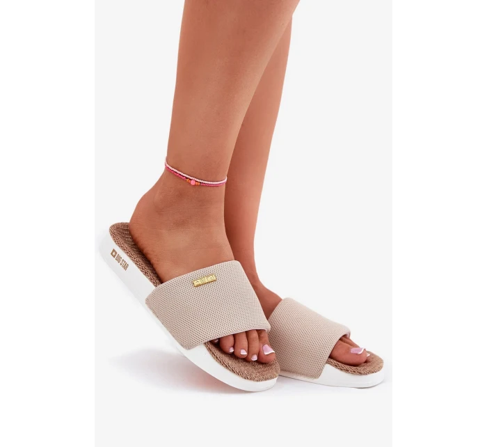 Dámske papuče Big Star - béžové