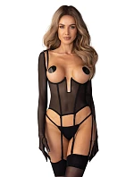 Dámske sexy rukavice Euphori black - Obsessive