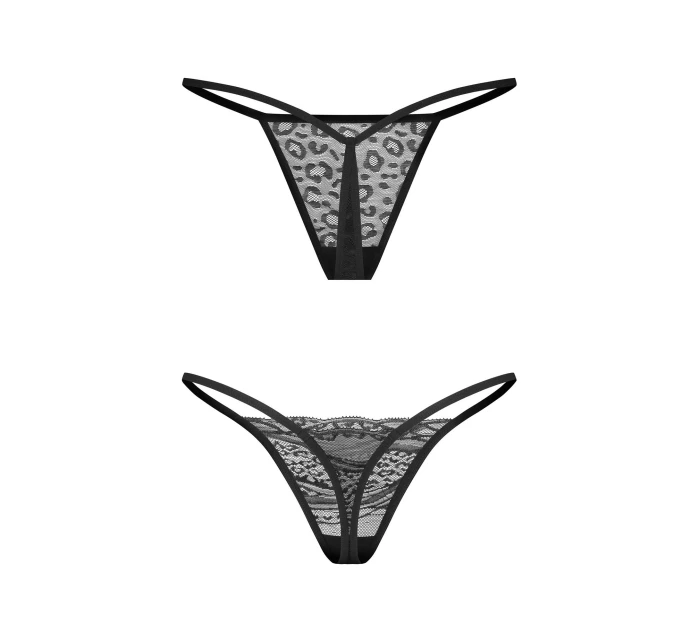 Dámske sexy tangá Clara 2-Pack black - Obsessive