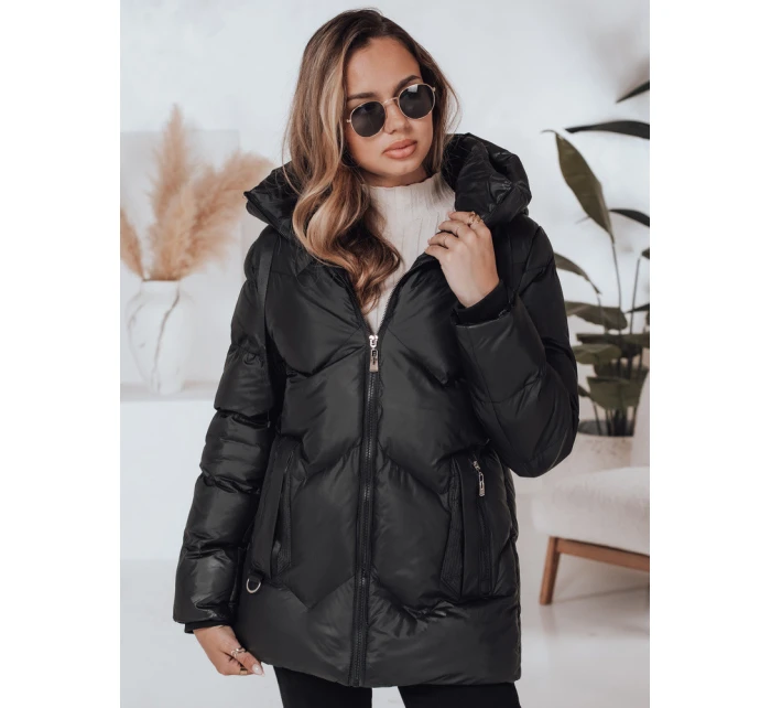 Dámská zimní bunda černá prošívaná model 21990826 - Dstreet