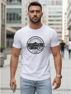 Tshirt męski z nadrukiem biały model 22156965 - FashionStreet