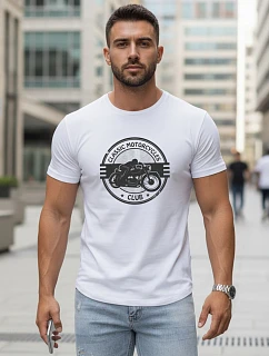 Tshirt męski z nadrukiem biały model 22156965 - FashionStreet