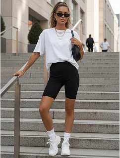 Dámske športové cyklistické šortky, čierne, FashionStreet SY0565