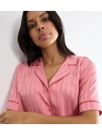 Amourette Jacquard Boyfriend Shirt - RED - TRIUMPH RED - TRIUMPH