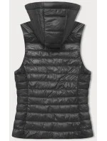 Prošívaná vesta v grafitové barvě s kapucí model 18914573 - J.STYLE