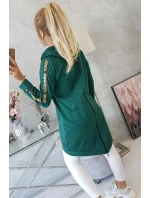 Mikina se zipem na zádech zelená