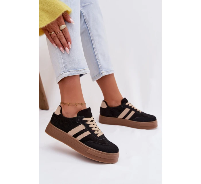 Dámské tenisky na platformě Černé model 21937656 - Boto Dámské tenisky na platformě Černé model 21937656 - Boto