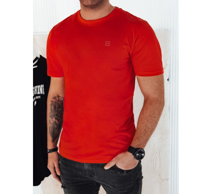 Pánské oranžové tričko s potiskem Dstreet model 21974991 - FashionStreet