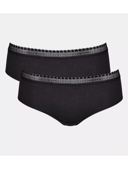 Dámske nohavičky GO Ribbed R Hipster C2P - BLACK - black 0004 - SLOGGI Dámske nohavičky GO Ribbed R Hipster C2P - BLACK - black 0004 - SLOGGI