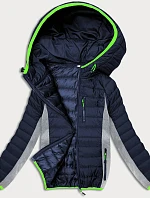 Dámska prešívaná športová bunda tmavosivá (8M915-215)