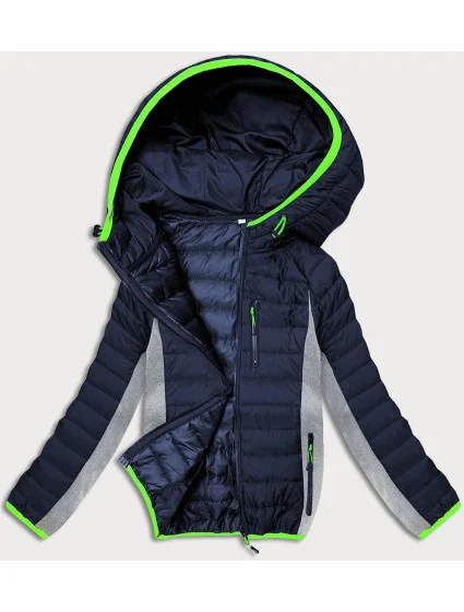 Tmavo modro-šedá prešívaná dámska športová bunda (8M915-215) Tmavo modro-šedá prešívaná dámska športová bunda (8M915-215)