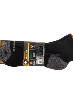 3ks Pánské pracovní ponožky model 21387768 Black 4146 - Skechers