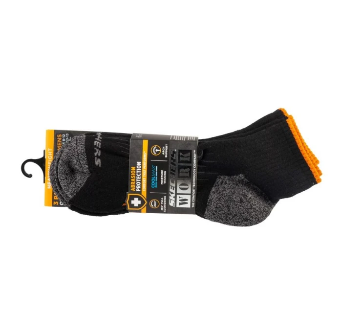 3ks Pánské pracovní ponožky model 21387768 Black 4146 - Skechers 3ks Pánské pracovní ponožky model 21387768 Black 4146 - Skechers