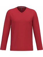 Kariban K 358 Pánske tričko s výstrihom do V a dlhými rukávmi 20.K358 red Kariban K 358 Pánske tričko s výstrihom do V a dlhými rukávmi 20.K358 red