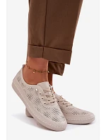 Dámske kožené poltopánky Acorn LR61-7083 Beige