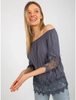 Dámska blúzka LK BZ 506188.32X grafit - FPrice Dámska blúzka LK BZ 506188.32X grafit - FPrice