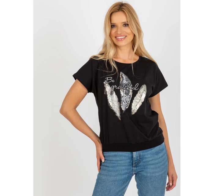 Bluzka RV BZ model 18604792 czarny - FPrice Bluzka RV BZ model 18604792 czarny - FPrice