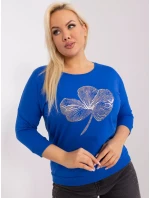 Bluzka RV BZ model 19143325 kobaltowy - FPrice Bluzka RV BZ model 19143325 kobaltowy - FPrice