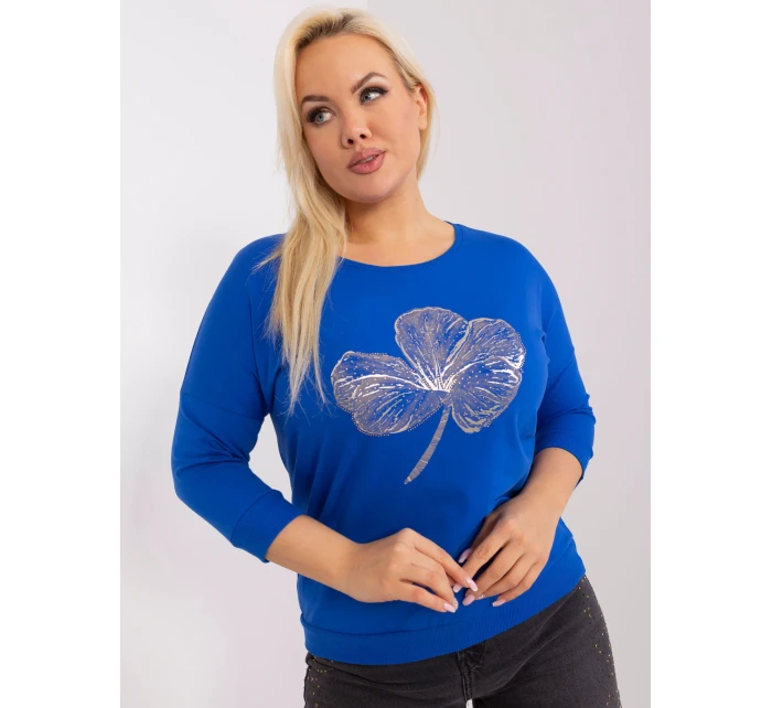 Bluzka RV BZ model 19143325 kobaltowy - FPrice Bluzka RV BZ model 19143325 kobaltowy - FPrice