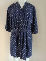 Dámske plážové Pareo4 D80GR7 tmavo modro-biele - Self