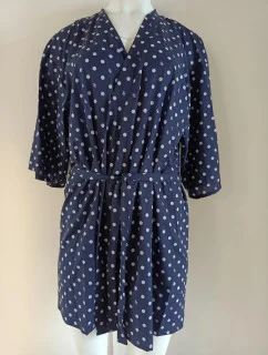 Dámske plážové Pareo4 D80GR7 tmavo modro-biele - Self