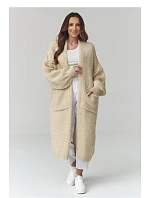 Zapínanie svetra model 226872 Makadamia Zapínanie svetra model 226872 Makadamia