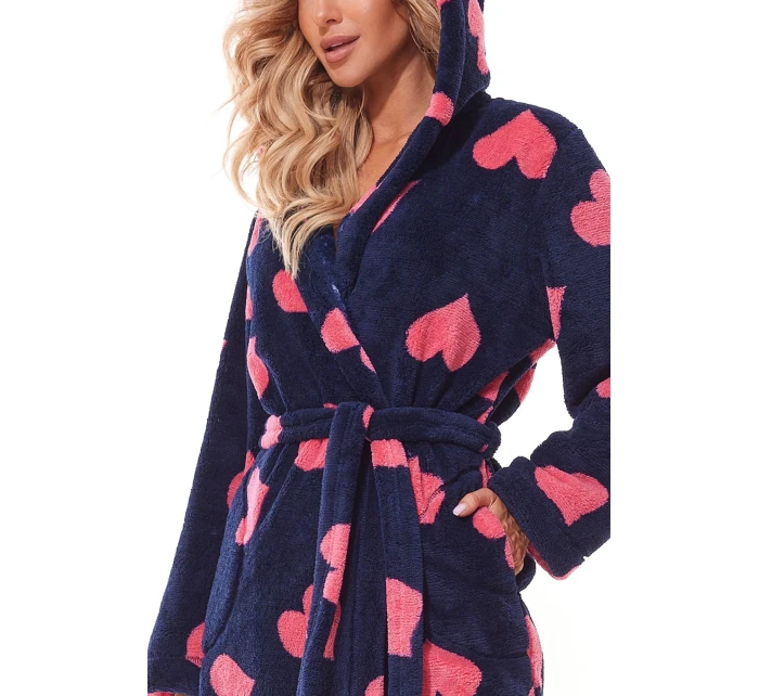 Dámsky župan 2310 Futura tmavomodrý - L&L