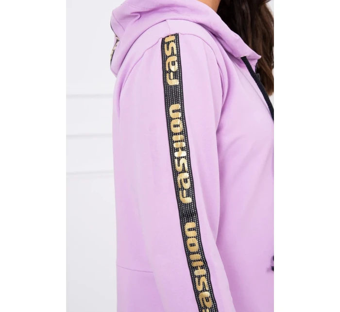 Mikina se zipem na zádech fialová