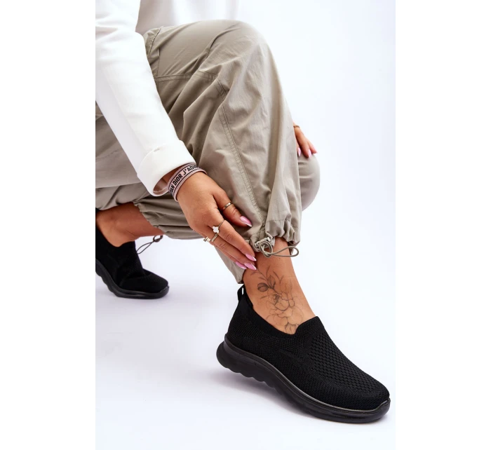 Dámské textilní nazouvací tenisky černé model 21618171 - EVENTO