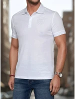 Pánská polokošile s nášivkou bílá Dstreet model 21987849 - FashionStreet