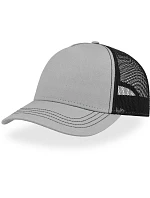 Atlantis Headwear Rapper Canvas-S 5-panelová truckerová čiapka 33.0234 šedá/čierna Atlantis Headwear Rapper Canvas-S 5-panelová truckerová čiapka 33.0234 šedá/čierna