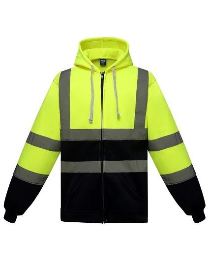 Mikina s kapucňou Yoko HVK 07 Hi-Vis 79.VK07, žltá/námornícka modrá Mikina s kapucňou Yoko HVK 07 Hi-Vis 79.VK07, žltá/námornícka modrá