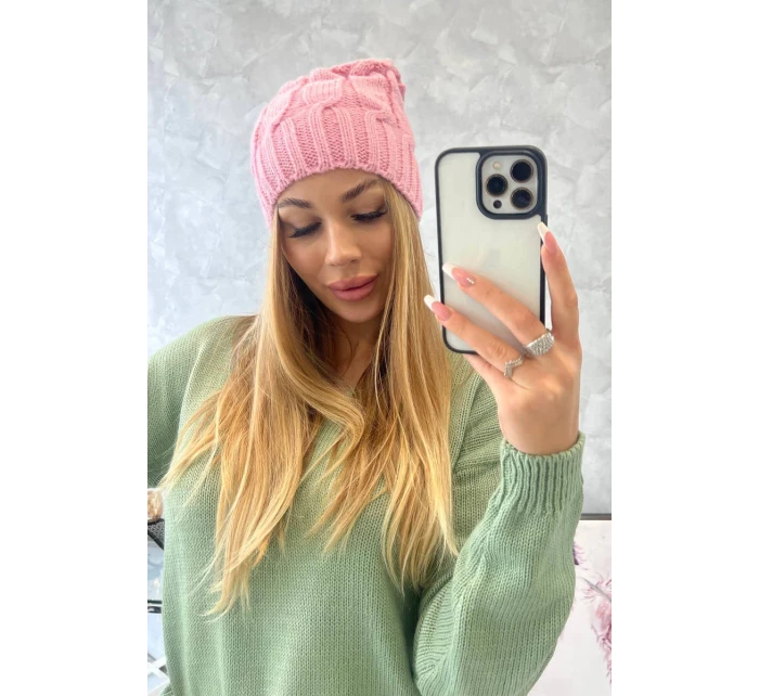 Fleecová čiapka Iwona K221 pink