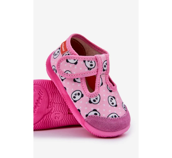 Pantofle Dětské Elastické Na Suchý Zipper S Růžové model 21682793 - Milami